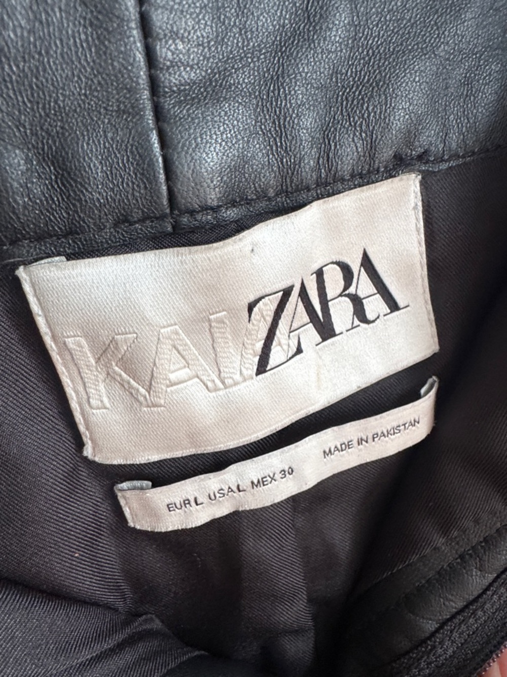 Zara&Kaia Black Leather Skirt - Picture 4 of 6